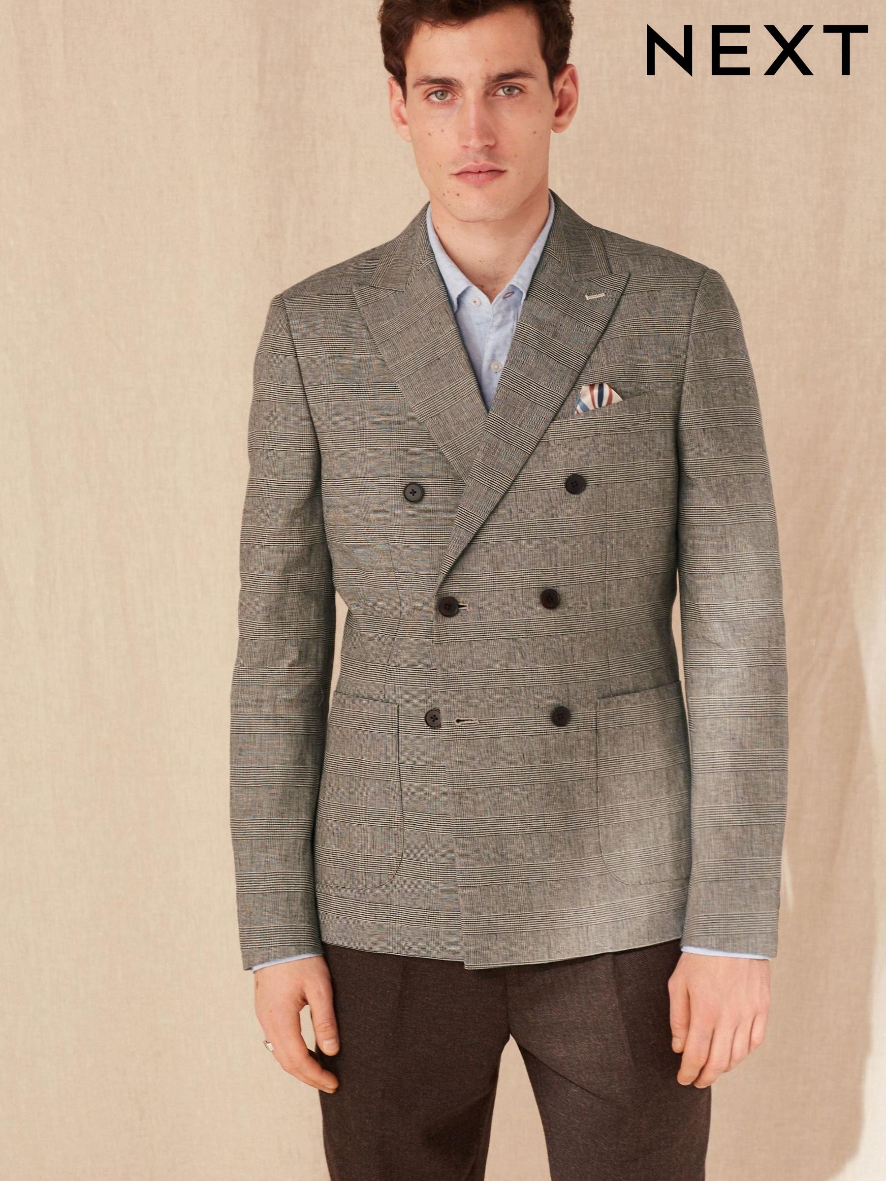 Men s Jackets Formal Check Tartan Slim Fit Coatsandjackets Next Luxembourg