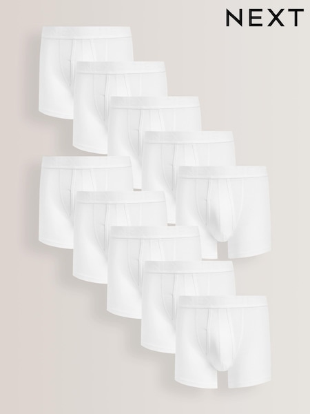 White 10 pack A-Front Boxers (C58624) | AED201