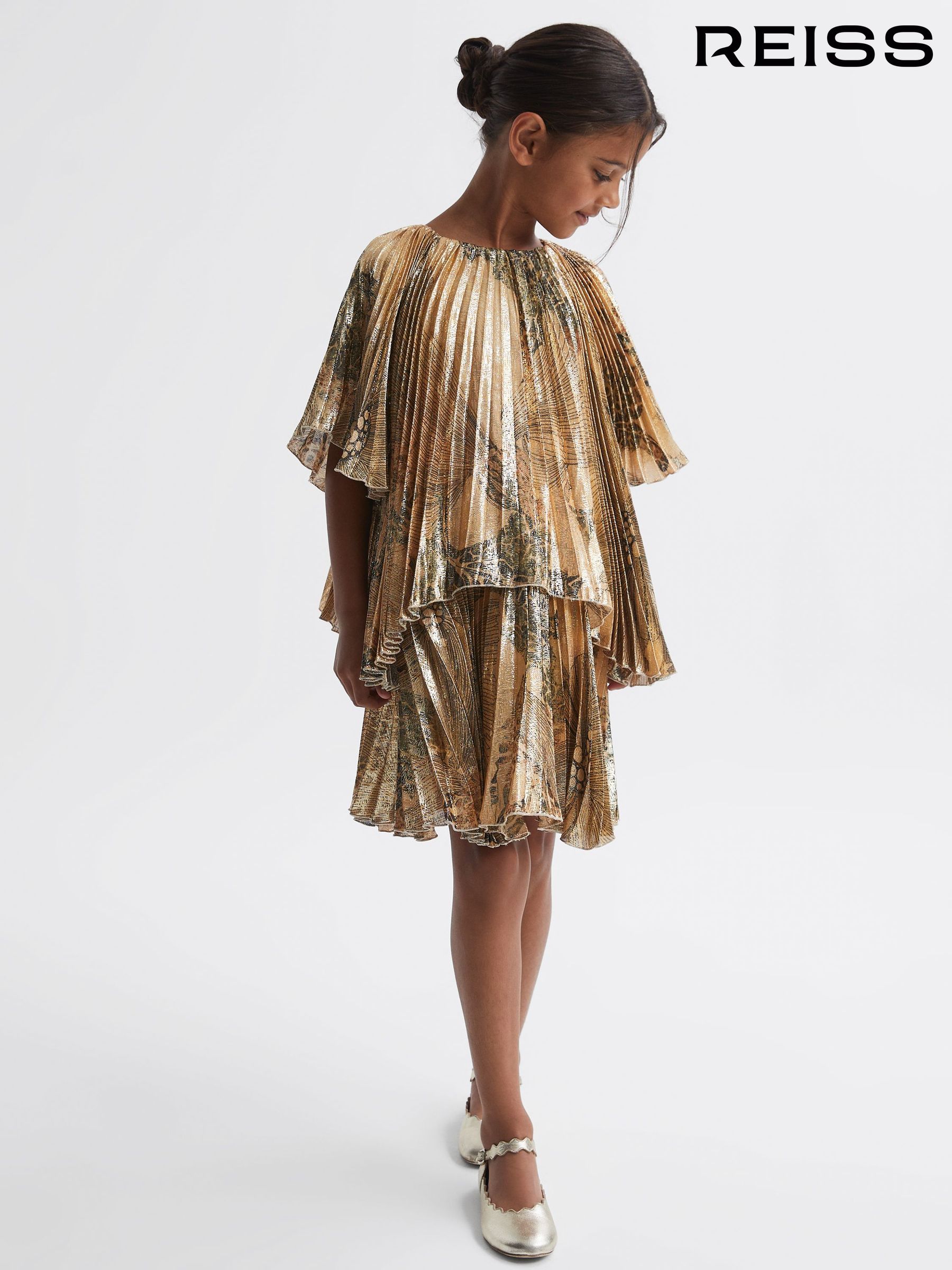 Reiss gold dress 2025