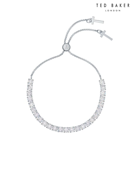 لون فضي - Ted Baker MELRAH: Crystal Adjustable Tennis Bracelet For Women (C58796) | ‏239 د.إ.‏