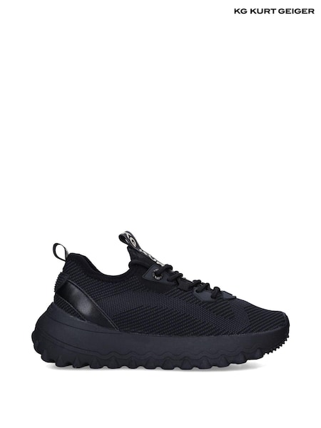 Negru - Pantofi sport joși din material tricotat KG Kurt Geiger Lowell (C58898) | 413 LEI