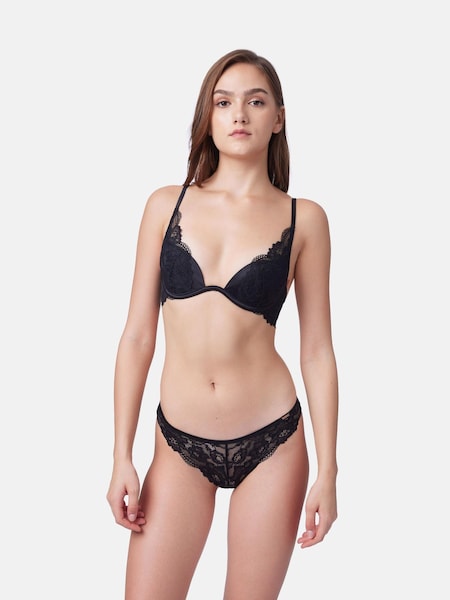 Dorina Dakota Two Tone Light Padded Black Plunge Bra (C58916) | €20