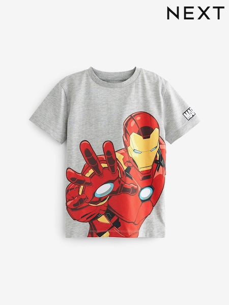 Iron Man Grey Marvel Superhero Short Sleeve T-Shirt (3-16yrs) (C59103) | €6 - €8