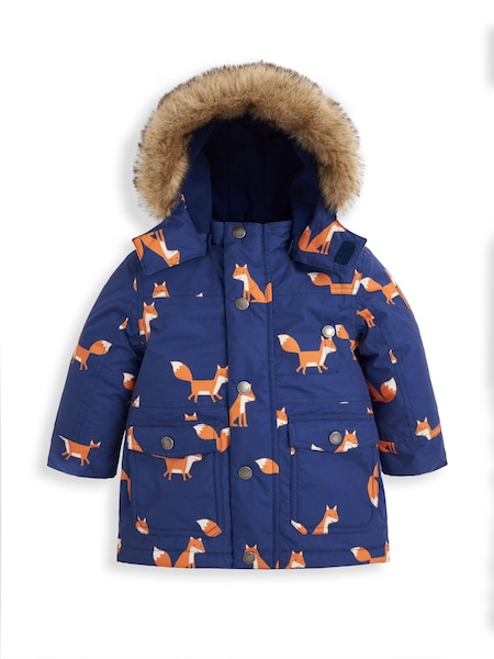 Marineblau/Fuchsmotiv - Jojo Maman Bébé bedruckter Parka (C59516) | 79 €