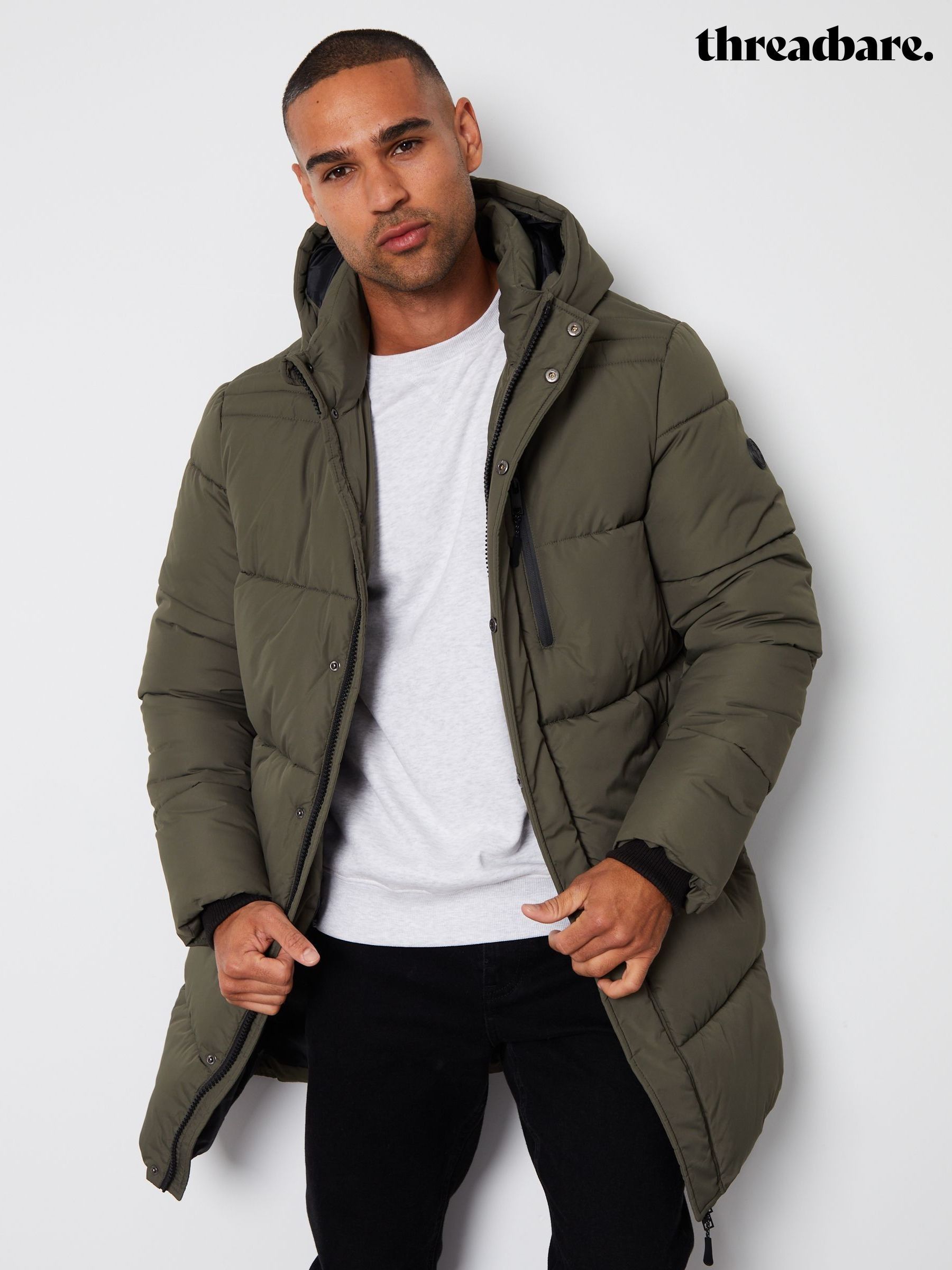 Men s Green Plain Coatsandjackets Brandedfashion Next Oman