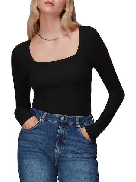 Whistles Square Neck Long Sleeve Top (C59716) | €30