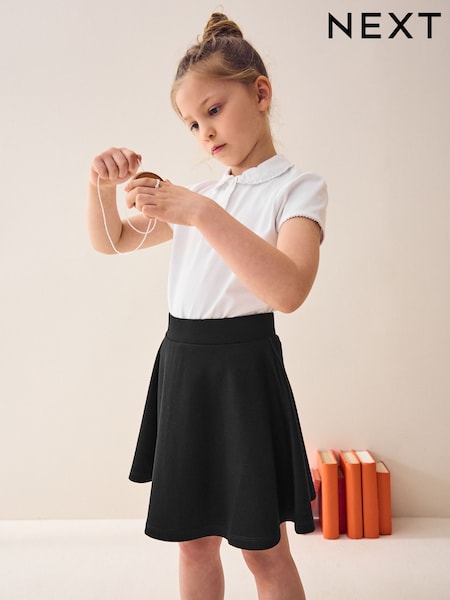 Чорний - Pull-on School Skort With Jersey Stretch (3-17yrs) (C59881) | 371 грн - 659 грн