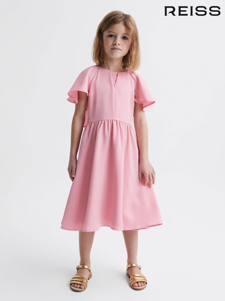 Reiss Pink Maisie 4-9 yrs Satin Midi Dress (C60002) | €45