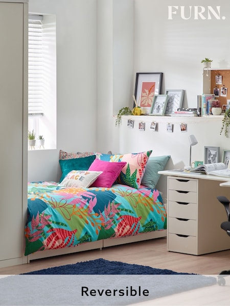 furn. Multicolour Coralina Abstract Reversible Duvet Cover And Pillowcase Set (C60062) | €23 - €40