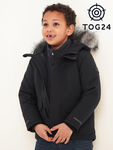 Schwarz - Tog 24 Kids Peckett Blauer wasserdichter Parka mit Thermo-Füllung aus recyceltem Material (C60259) | 42 €