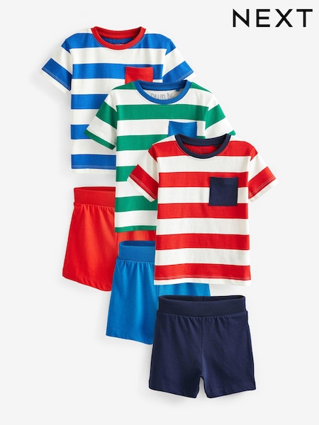 Multi Stripe 3 Pack Short Pyjamas (9mths-12yrs) (C60373) | € 13 - € 16