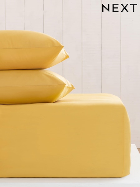 Yellow Cotton Rich Extra Deep Fitted Sheet (C60705) | €20 - €27