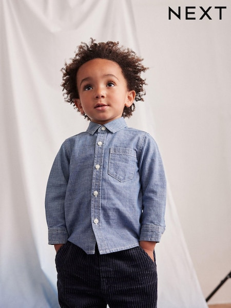 Blue Long Sleeve Chambray Shirt (3mths-12yrs) (C60759) | €7.50 - €9
