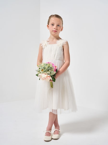 Angel & Rocket Ivory White Petal Shoulder Valerie Dress (C60836) | €21 - €23