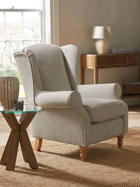 Chunky Weave Mid Natural Sherlock Highback Armchair (C60961) | €675