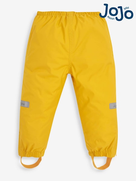JoJo Maman Bébé Mustard Yellow Pack-Away Waterproof Trousers (C61324) | €37 - €39