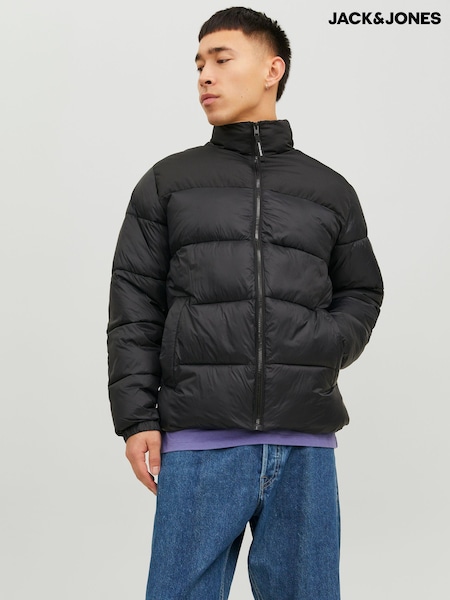Negru - Jachetă matlasate căptușite fără guler Jack & Jones (C61772) | 188 LEI