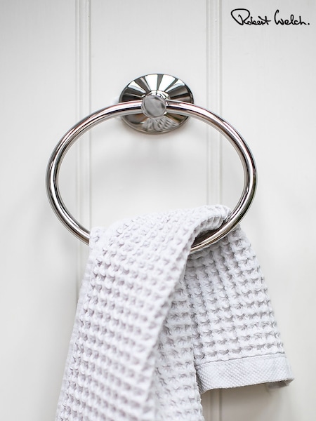 Robert Welch Silver Oblique Towel Ring (C61928) | AZN 150