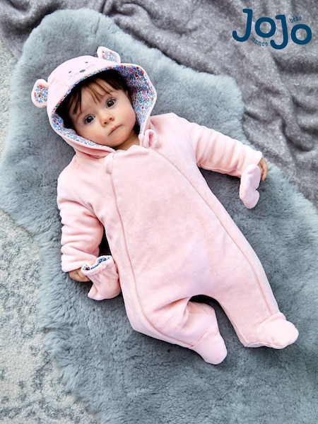 Jojo Maman Bébé Mouse Cosy Velour Pramsuit (C62514) | ‏184‏₪