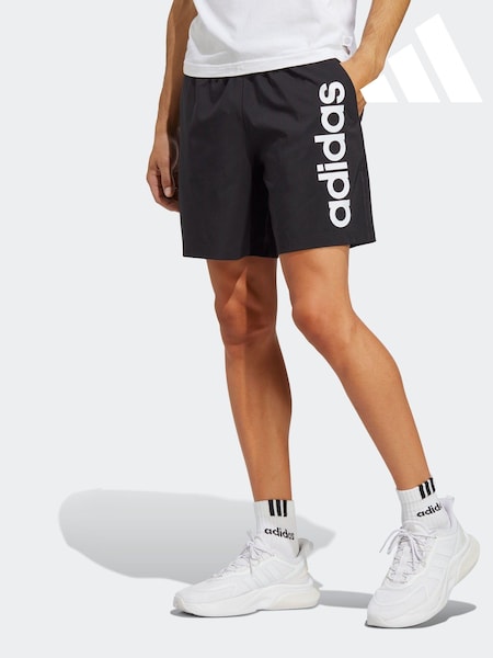 adidas Black Sportswear AEROREADY Essentials Chelsea Linear Logo Shorts (C62926) | €13