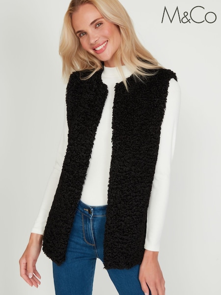 M&Co Black Borg Gilet (C62967) | €24