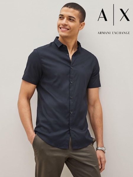 Armani Exchange Stretch Short Sleeve Shirt (C63263) | ₪427