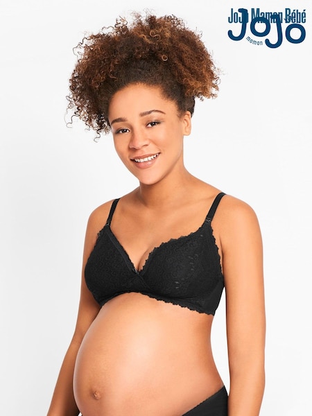 JoJo Maman Bébé Black Maternity & Nursing Lace Bras (C63360) | €29