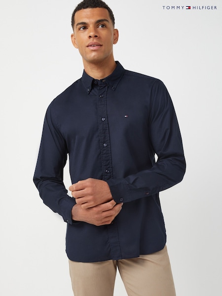 Tommy Hilfiger Blue Regular Fit Poplin Shirt (C63619) | AED233