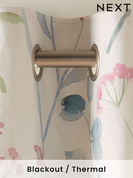 Isla Floral Print 100% Cotton Eyelet Curtains (C63749) | €63 - €139