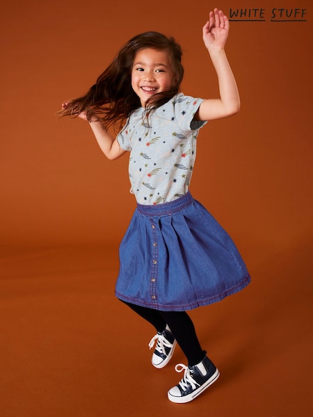 White Stuff Blue Nora Denim 100% Cotton Skirt (C63812) | €14.50