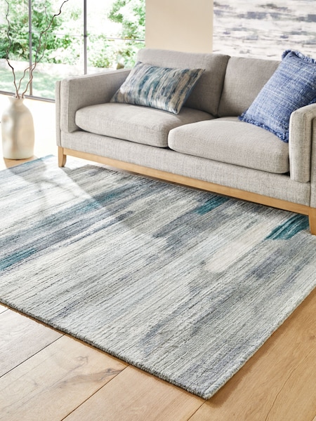 Blue Foy Abstract Stripe Rug (C63980) | €119 - €358