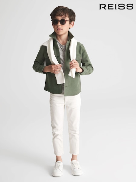 أخضر - Reiss Tampa Twin Pocket Overshirt (C64720) | ‏317 د.إ.‏