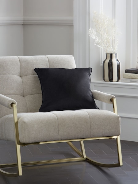 Black 43 x 43cm Matte Velvet Cushion (C64992) | 34 QAR
