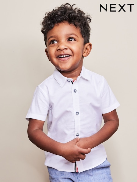 Белый - Trimmed Oxford Shirt (3mths-7yrs) (C65210) | €5 - €6