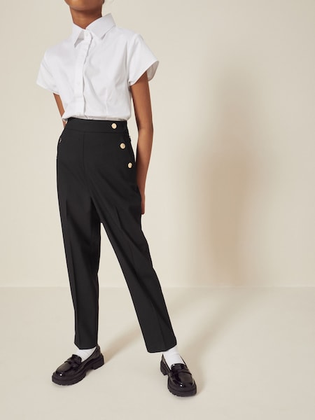 Schwarz - Senior Tapered Gold Snap School Trousers (9-18yrs) (C65358) | 3 € - 4 €