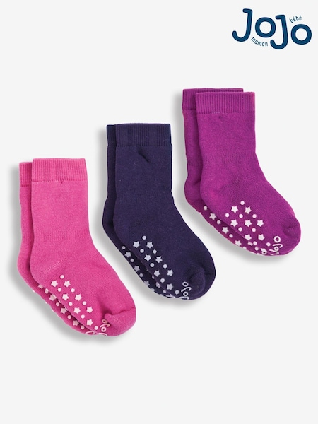 JoJo Maman Bébé Fuchsia Pink 3-Pack Extra Thick Socks (C65417) | 571 UAH