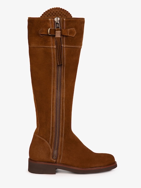 Penelope Chilvers Artisan Tassel Brown Suede Boots (C66051) | €287
