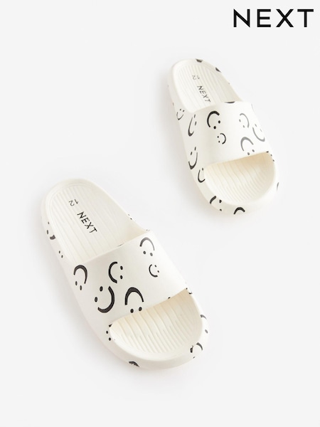 Cream Smiley Face Lightweight Sliders (C66934) | €5.50 - €7.50