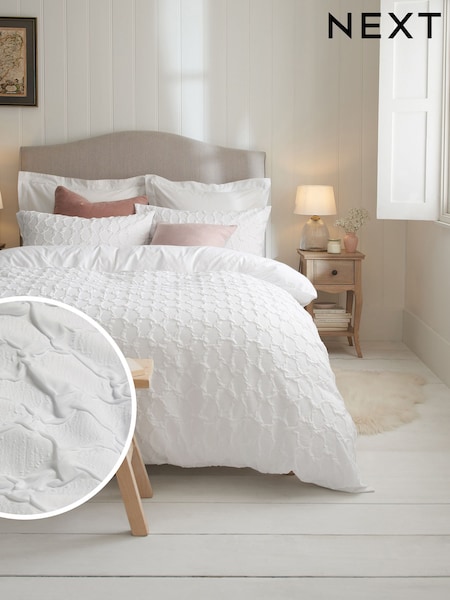 Textured Embossed Square Pattern Bedding Duvet Cover And Pillowcase Set (C67141) | ‏156 ر.س.‏ - ‏322 ر.س.‏