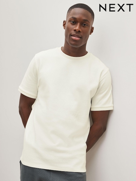 White Textured T-Shirt (C67245) | € 12