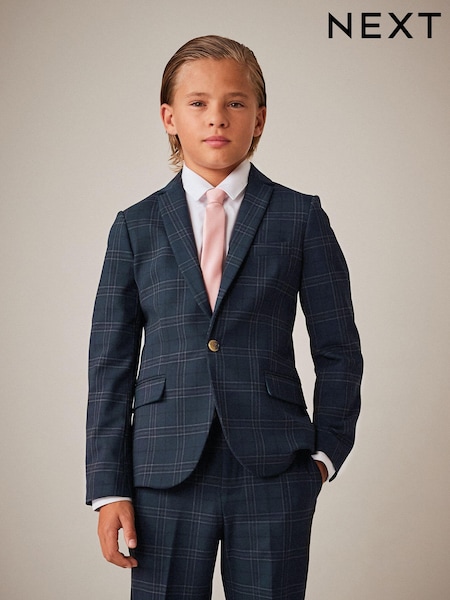 Dunkelblau - Check Jacket (3-16yrs) (C67268) | 20 € - 23 €