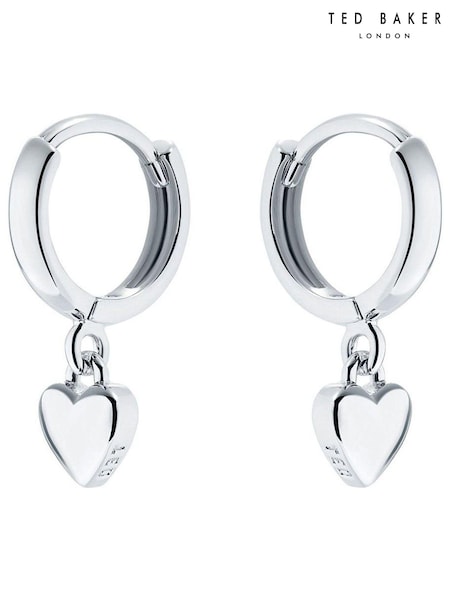 Ted Baker Silver Tone HARRYE: Tiny Heart Huggie Earrings (C67332) | €42