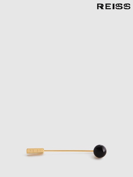 Kultainen/kullanvärinen - Reiss Ardley Pearl Lapel Pin (C67684) | €91