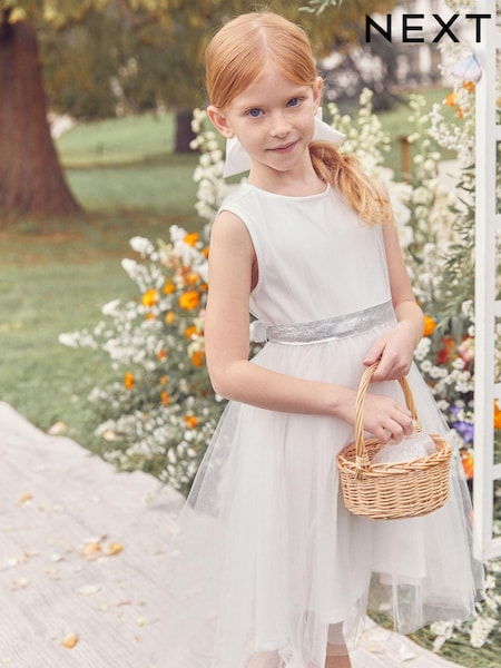 Mesh Tie Back Party Dress (3-16yrs) (C67796) | 17 € - 21 €