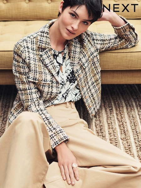 Ochre Yellow Check Tweed Jacket (C67822) | €35
