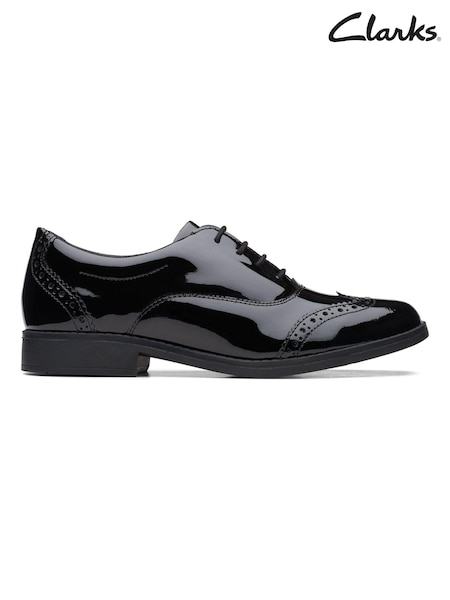 Schwarzes Lackleder - Clarks Multi Fit Aubrie Lederschuhe (C68572) | 34 € - 36 €