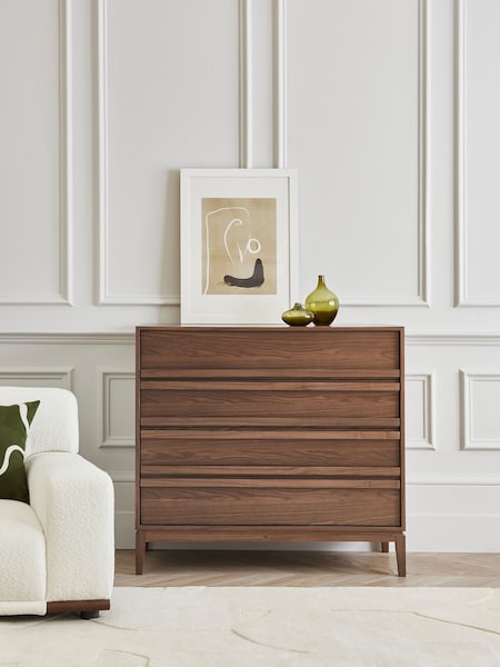 Jasper Conran London Brown 4 Drawer Belgrave Walnut Chest of Drawers (C68667) | €1,133
