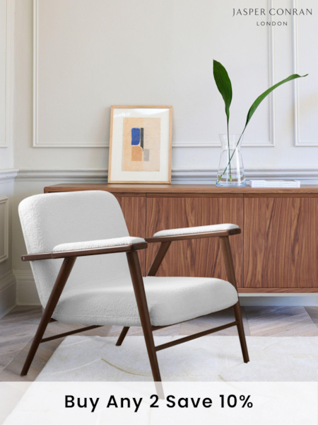 Jasper Conran London Soft Bouclé Off White Melrose Accent Chair (C68771) | €882