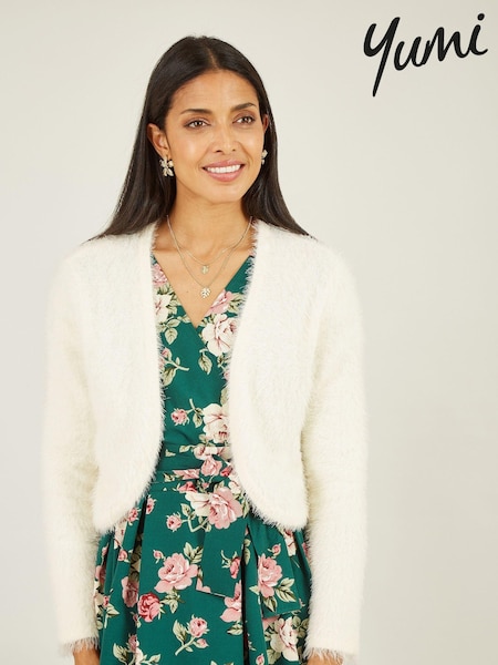 Cream - Yumi Eyelash Knit Bolero (C68941) | € 47
