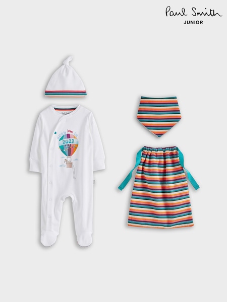 Paul Smith Baby Boys Unisex Sleepsuit 'Born in 2023' Gift Set (C69097) | €33